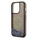 Karl Lagerfeld Liquid Glitter Round RSG Logo Case - Etui iPhone 14 Pro (czarny)