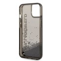 Karl Lagerfeld Liquid Glitter Translucent Elongated Logo Case - Etui iPhone 14 Plus (czarny)