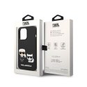 Karl Lagerfeld Liquid Silicone Karl & Choupette MagSafe - Etui iPhone 14 Pro (czarny)