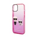 Karl Lagerfeld Gradient Ikonik Karl & Choupette - Etui iPhone 14 Plus (różowy)