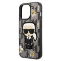 Karl Lagerfeld Iconic Karl Flower - Etui iPhone 13 Pro (szary)