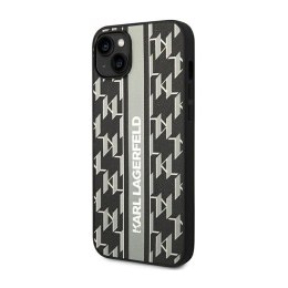 Karl Lagerfeld Monogram Stripe - Etui iPhone 14 Plus (szary)