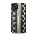 Karl Lagerfeld Monogram Stripe - Etui iPhone 14 Plus (szary)