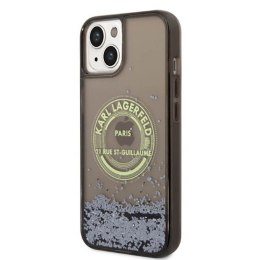 Karl Lagerfeld Liquid Glitter Round RSG Logo Case - Etui iPhone 14 (czarny)