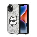 Karl Lagerfeld NFT Glitter Choupette Patch - Etui iPhone 14 (srebrny)