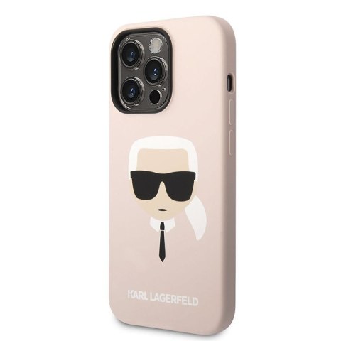 Karl Lagerfeld Silicone Ikonik Karl`s Head MagSafe - Etui iPhone 14 Pro Max (różowy)