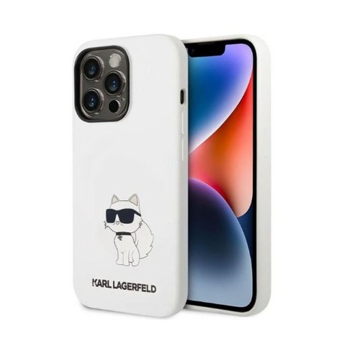 Karl Lagerfeld Silicone NFT Choupette - Etui iPhone 14 Pro (biały)