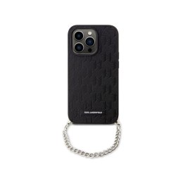 Karl Lagerfeld Saffiano Monogram Chain - Etui iPhone 14 Pro (Czarny)