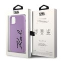 Karl Lagerfeld Silicone Signature - Etui iPhone 11 (Fioletowy)