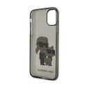 Karl Lagerfeld IML Glitter Karl & Choupette - Etui iPhone 11 (czarny)