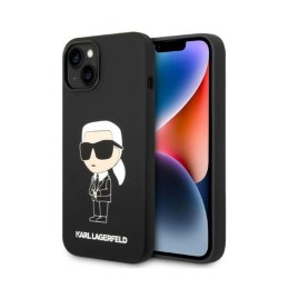 Karl Lagerfeld Silicone Ikonik MagSafe - Etui iPhone 15 Plus / 14 Plus (czarny)