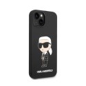 Karl Lagerfeld Silicone Ikonik MagSafe - Etui iPhone 15 Plus / 14 Plus (czarny)