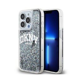 DKNY Liquid Glitter Big Logo - Etui iPhone 15 Pro (czarny)