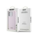 DKNY Liquid Silicone Small Metal Logo MagSafe - Etui iPhone 15 Pro (różowy)