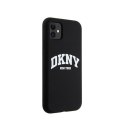 DKNY Liquid Silicone White Printed Logo MagSafe - Etui iPhone 11 (czarny)