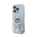 Karl Lagerfeld Liquid Glitter Choupette Head MagSafe - Etui iPhone 14 Pro (przezroczysty)