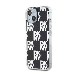 DKNY IML Checkered Mono Pattern - Etui do iPhone 15 / 14 / 13 (czarny)