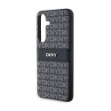 DKNY Leather Mono Stripe & Metal Logo - Etui Samsung Galaxy S24 (czarny)