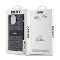 DKNY Leather Mono Stripe & Metal Logo - Etui iPhone 14 Pro Max (czarny)