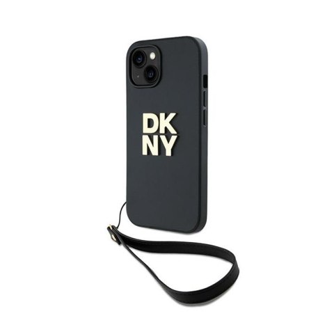 DKNY Wrist Strap Stock Logo - Etui iPhone 15 Plus (czarny)