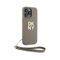 DKNY Wrist Strap Stock Logo - Etui iPhone 15 Pro Max (beżowy)