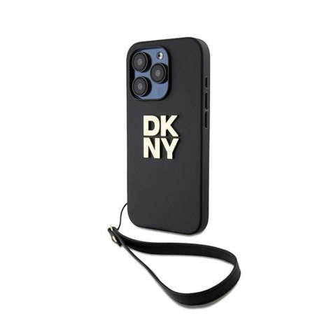 DKNY Wrist Strap Stock Logo - Etui iPhone 15 Pro (czarny)