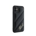 Karl Lagerfeld Diagonal Quilted Script - Etui iPhone 11 (czarny)