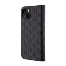 Karl Lagerfeld Booktype Saffiano Monogram - Etui iPhone 14 (Czarny)