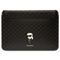 Karl Lagerfeld NFT Saffiano Monogram Ikonik Karl Sleeve - Etui na notebook 14" (Czarny)