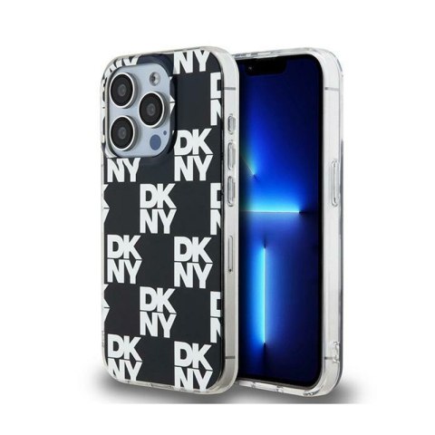 DKNY IML Checkered Mono Pattern - Etui do iPhone 15 Pro Max (czarny)