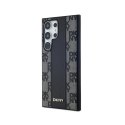 DKNY Leather Checkered Mono Pattern MagSafe - Etui Samsung Galaxy S24 Ultra (czarny)