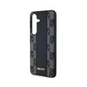 DKNY Leather Checkered Mono Pattern MagSafe - Etui Samsung Galaxy S24 (czarny)