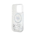 Karl Lagerfeld Liquid Glitter Choupette Head MagSafe - Etui iPhone 14 Pro Max (przezroczysty)