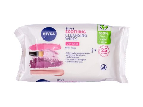 Nivea Cleansing Wipes Gentle 3in1 Chusteczki oczyszczające Sucha cera 25 szt (W) (P2)