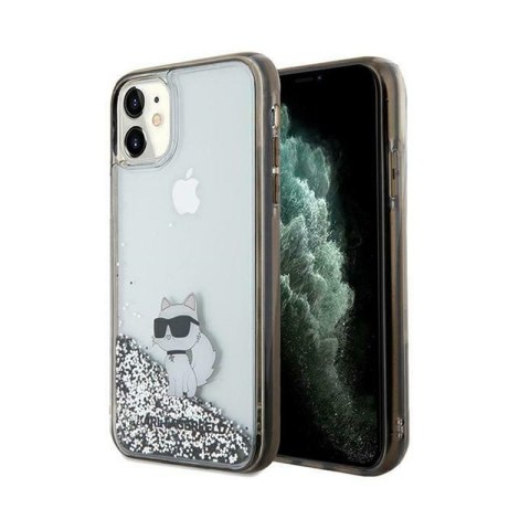 Karl Lagerfeld Liquid Glitter Choupette - Etui iPhone 11 (przezroczysty)