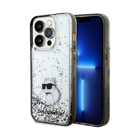 Karl Lagerfeld Liquid Glitter Choupette - Etui iPhone 14 Pro Max (przezroczysty)