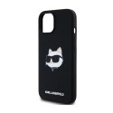 Karl Lagerfeld Silicone Choupette Head MagSafe - Etui iPhone 15 Plus / 14 Plus (czarny)