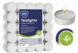 AURA Podgrzewacze Tealights Deko Premium 4h 100 szt. pf10-100s