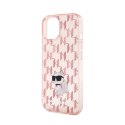 Karl Lagerfeld Monogram Choupette - Etui iPhone 15 (różowy)