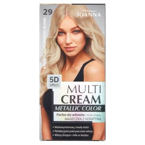 Joanna Multi Cream Metallic Color farba do włosów 29 Bardzo Jasny Śnieżny Blond (P1)