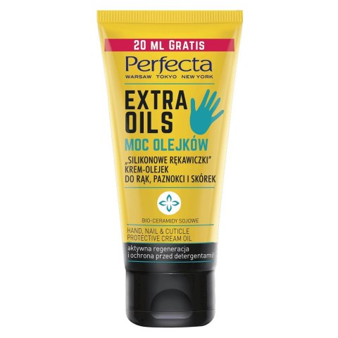 Perfecta Extra Oils "Silikonowe rękawiczki" krem-olejek do rąk paznokci i skórek 80ml (P1)