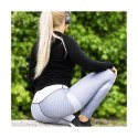 Sportowe Legginsy Fitness Trening Szare S LEG21S