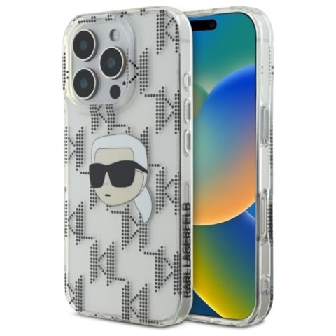 Karl Lagerfeld IML Karl Head Electroplated - Etui iPhone 16 Pro Max (przezroczysty)