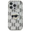 Karl Lagerfeld IML Karl Head Electroplated - Etui iPhone 16 Pro (przezroczysty)