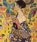 Oryginalny długi piękny szal Elegancki OBRAZY (Klimt kobieta)