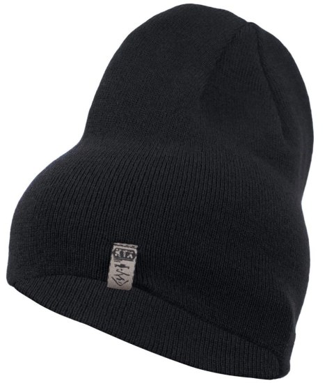 Uniwersalna czapka zima jesień BEANIE unisex ciepła (Czarny)