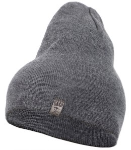 Uniwersalna czapka zima jesień BEANIE unisex ciepła (Szary)