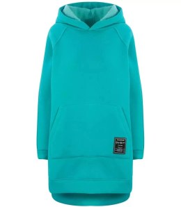 Ciepła oversizowa bluza BASIC hoodie (Niebieski)