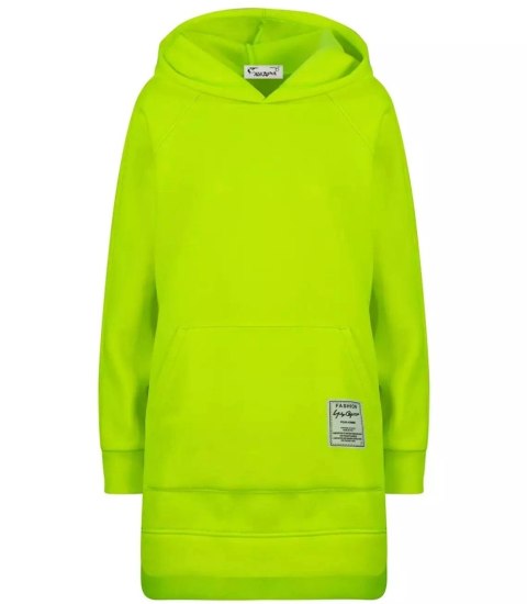 Ciepła oversizowa bluza BASIC hoodie (Zielony)