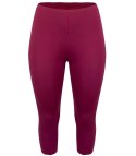 Klasyczne legginsy bezszwowe 3/4 plus size (Bordowy) 6XL (52)